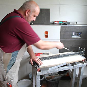 Fliesenverlegung in der Metzgerei