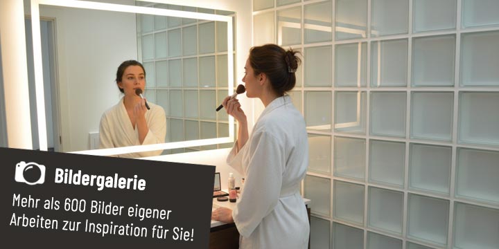 Glasbausteine im Badezimmer